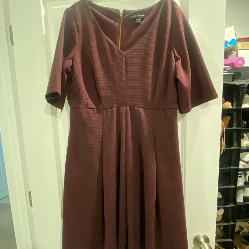 Lane Bryant Burgundy Dress Size 14/16